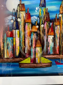 Blue Moon (18x36")  ORIGINAL PAINTING by Rozanne Bell