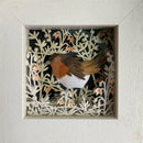 Bobbin ; Robin Original Miniature Paper Cut By Anna Cook