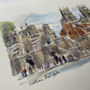 Bootham Bar, York, Richard Briggs ORIGINAL WATERCOLOUR