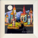 By The Light Of The Silvery Moon VI (10x10") ORIGINAL PAINTING by Rozanne Bell