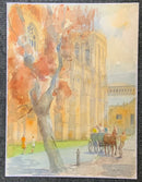 Carriage at York Minster - John Bastin ORIGINAL WATERCOLOUR