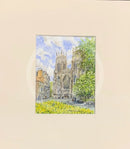 Daffodil Time, York Minster - Natalja Olejnicka ORIGINAL WATERCOLOUR Miniature