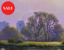 Dawn Skies Reflecting (23.5 x 23.5 ") ORIGINAL PAINTING by Terence Grundy