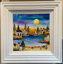 Evening at the Beach (15x15 ") ORIGINAL PAINTING by Rozanne Bell