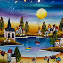 Evening at the Beach (15x15 ") ORIGINAL PAINTING by Rozanne Bell