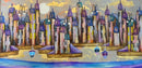 Glittering Harbour Of The Silvery Moon (18x35.5”) ORIGINAL PAINTING by Rozanne Bell