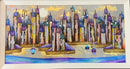 Glittering Harbour Of The Silvery Moon (18x35.5”) ORIGINAL PAINTING by Rozanne Bell