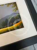 Golden Fields In Moonlight  - ORIGINAL Landscape Painting by John Russell