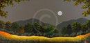 Golden Fields In Moonlight  - ORIGINAL Landscape Painting by John Russell