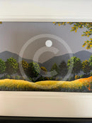 Golden Fields In Moonlight  - ORIGINAL Landscape Painting by John Russell