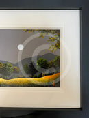 Golden Fields In Moonlight  - ORIGINAL Landscape Painting by John Russell