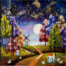 Harvest Moon 10x10") ORIGINAL PAINTING by Rozanne Bell