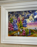 Harvest Moon (18x36”) ORIGINAL PAINTING by Rozanne Bell