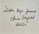 Little Steps Forward - ORIGINAL Oil Painting by Anna Schofield title detail