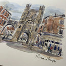 Monk Bar, York, Richard Briggs ORIGINAL WATERCOLOUR