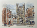 Monk Bar, York, Richard Briggs ORIGINAL WATERCOLOUR