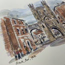 Monk Bar, York, Richard Briggs ORIGINAL WATERCOLOUR