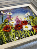 Mystic Wildflower Meadow (10x10") ORIGINAL PAINTING by Rozanne Bell