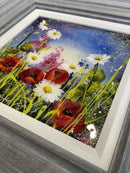 Mystic Wildflower Meadow (10x10") ORIGINAL PAINTING by Rozanne Bell