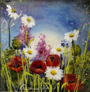 Mystic Wildflower Meadow (10x10") ORIGINAL PAINTING by Rozanne Bell