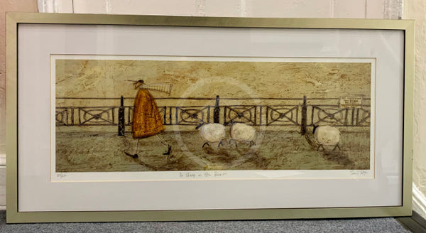 No Sheep on the Beach by Sam Toft - Framed Limited Edition SECONDARY MARKET 