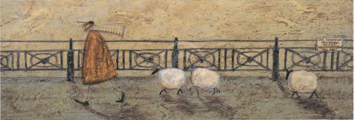 No Sheep on the Beach by Sam Toft - Framed Limited Edition SECONDARY MARKET 