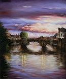ORIGINAL Autumn Twilight Ouse Bridge, York- Oil Painting by Mark Braithwaite