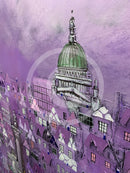 ORIGINAL Bill Tolley Painting, Purple Paul detail