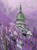 ORIGINAL Bill Tolley Painting, Purple Paul detail