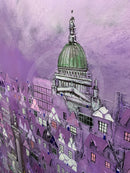 ORIGINAL Bill Tolley Painting, Purple Paul detail