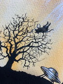 ORIGINAL From the Shadows - Mars Attacks! Cowmageddon by Mark Braithwaite DETAIL