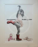 Rosebud, Arabesque-ish ORIGINAL Pencil Drawing by Mark Braithwaite