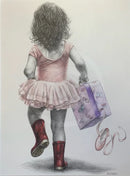 Rosebud Late For Class-Original Drawing by Mark Braithwaite