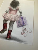 Rosebud Late For Class-Original Drawing by Mark Braithwaite