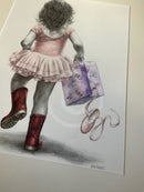 Rosebud Late For Class-Original Drawing by Mark Braithwaite