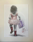 Rosebud Late For Class-Original Drawing by Mark Braithwaite