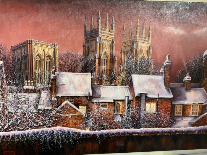 Silent Night, Moonlight Sanctuary - Original Oil Painting by Mark Braithwaite
