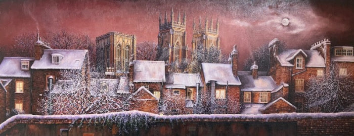 Silent Night, Moonlight Sanctuary - Original Oil Painting by Mark Braithwaite