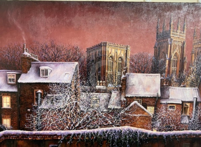 Silent Night, Moonlight Sanctuary - Original Oil Painting by Mark Braithwaite
