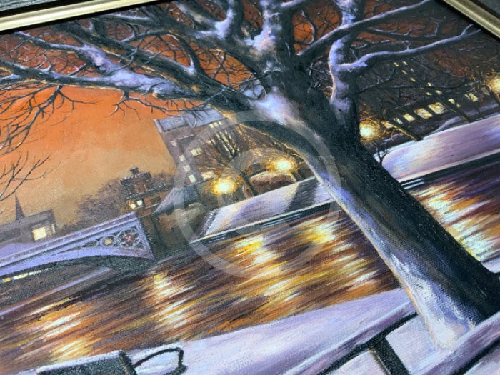 Silent Night, The River Ouse - Original Oil Painting by Mark Braithwaite