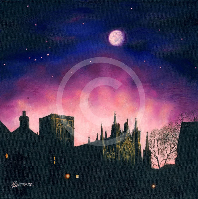 Starry Night, York Minster from St Andrewgate, Corona Borealis by Mark Braithwaite