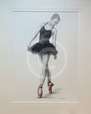 The Red Shoes 13, Original Drawing by Mark Braithwaite - Ballet Dancer Drawing