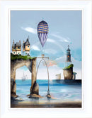 Balloon Cottages Ii By Gary Walton Framed Limited Edition Canvas Print