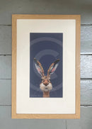 Midnight Hare By Nicky Litchfield Limited Edition Print Framed 281 Oak (B)