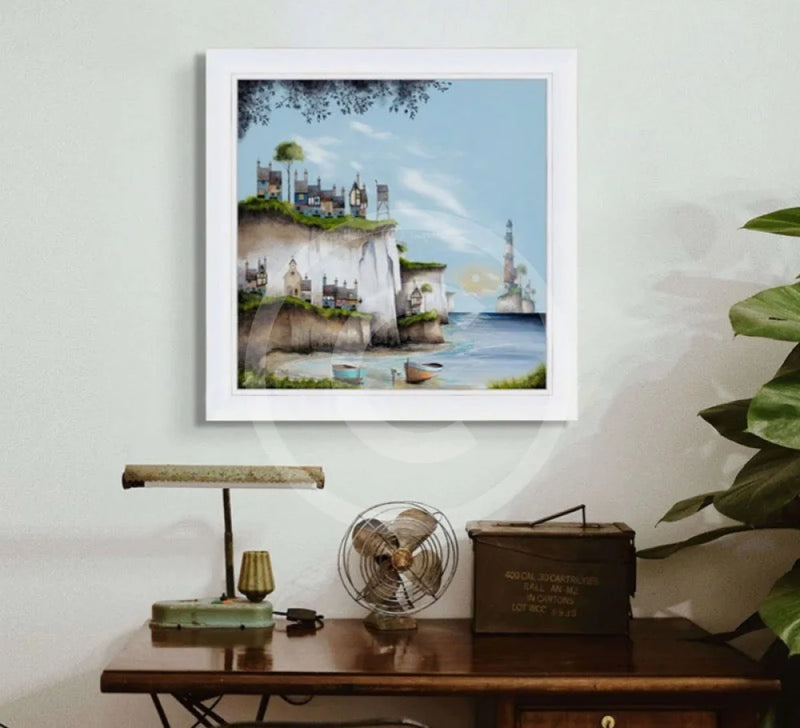 Seven Sisters Lighthouse by Gary Walton Framed Limited Edition Canvas Print