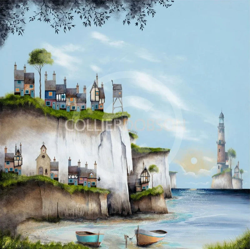 Seven Sisters Lighthouse by Gary Walton Framed Limited Edition Canvas Print