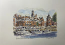 Relaxing By The River Ouse, York, Richard Briggs ORIGINAL WATERCOLOUR