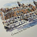 Relaxing By The River Ouse, York, Richard Briggs ORIGINAL WATERCOLOUR