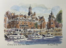 Relaxing By The River Ouse, York, Richard Briggs ORIGINAL WATERCOLOUR