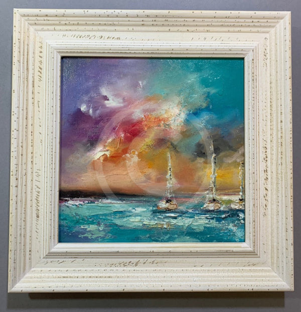 Sailing Together II - ORIGINAL Oil Painting by Anna Schofield